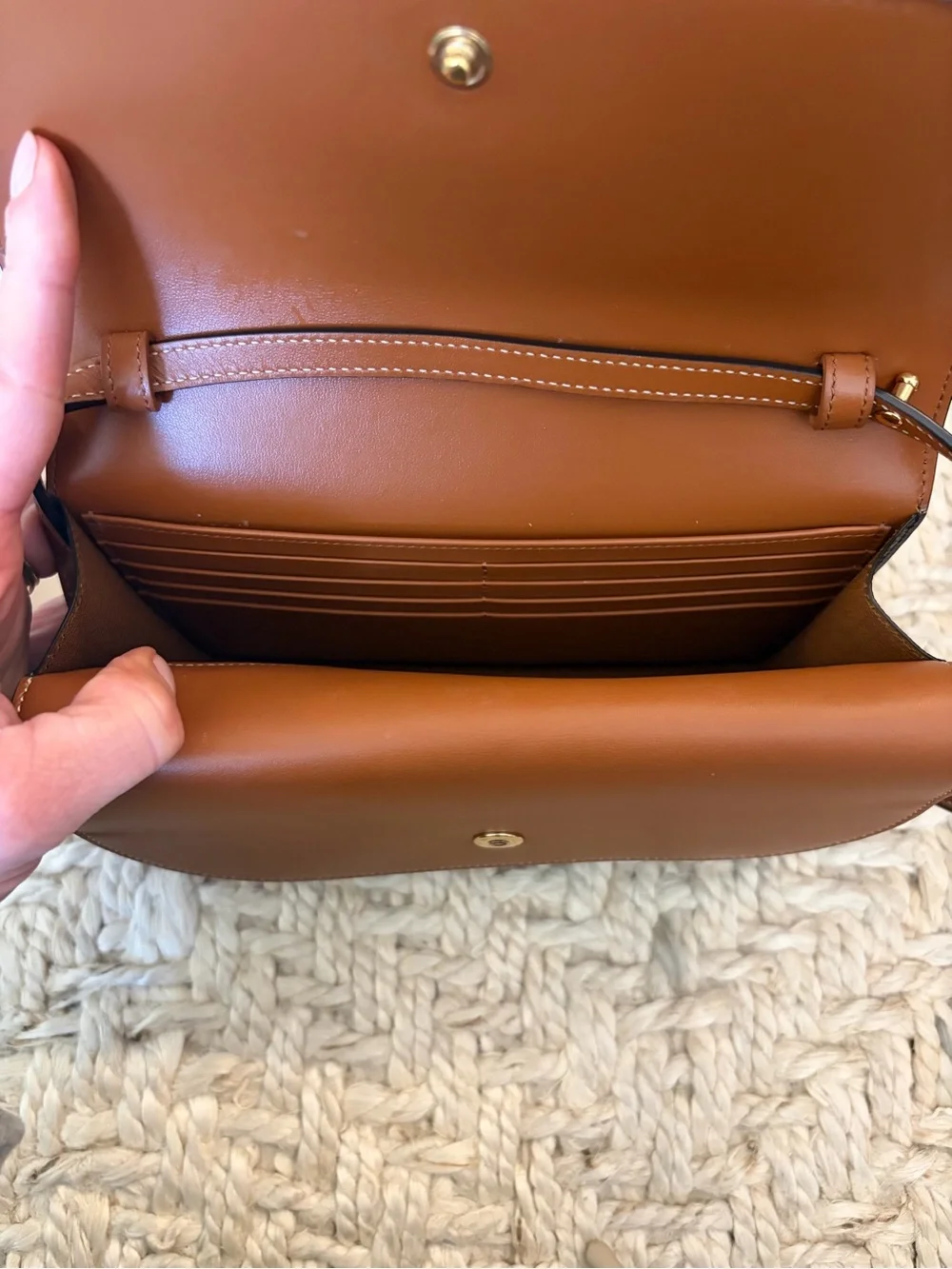 DUO WALLET ON STRAP IN TRIOMPHE CANVAS AND CALFSKIN - Picture 6 of 7